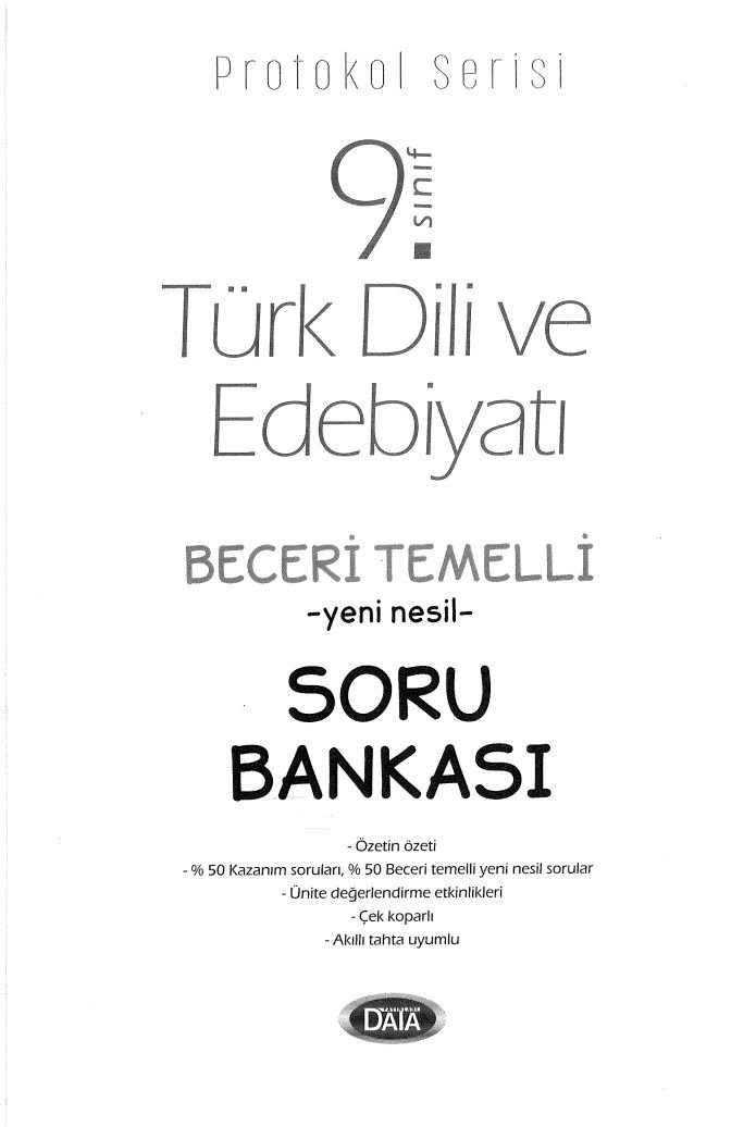 TÜRK DİLİ VE EDEBİYATI BECERİ TEMELLİ YENİ NESİL SORU BANKASI