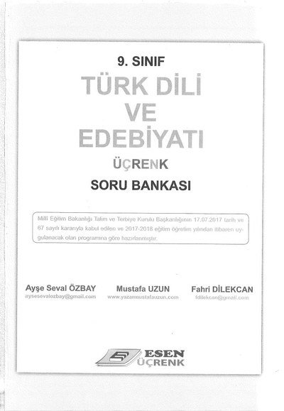 TÜRK DİLİ VE EDEBİYATI ÜÇRENK SORU BANKASI Fotokopi.SHOP - Öğrencilerin Marketi!