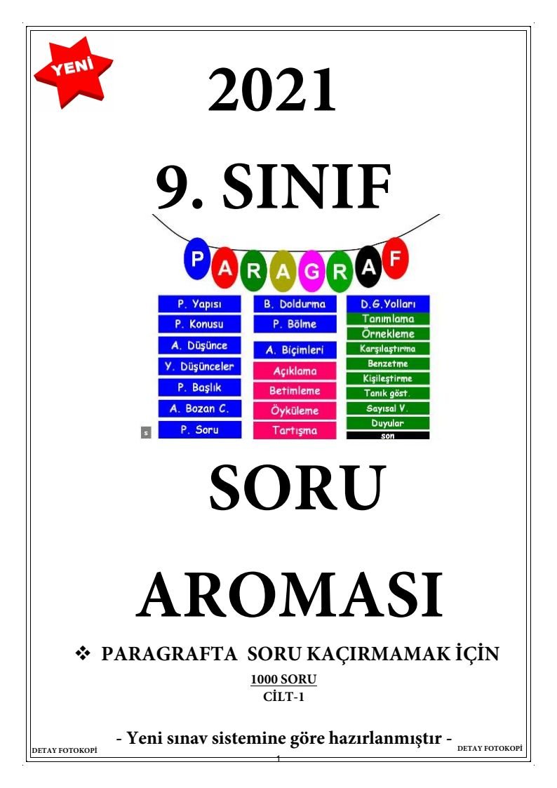 PARAGRAF SORU BANKASI 750 SORU