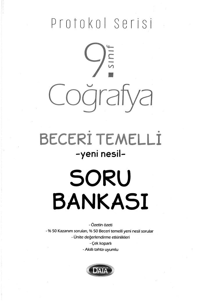 COĞRAFYA BECERİ TEMELLİ YENİ NESİL SORU BANKASI