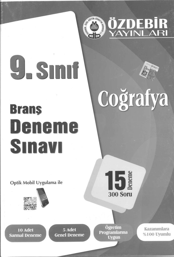 BRANŞ DENEME SINAVI COĞRAFYA 15 DENEME 300 SORU