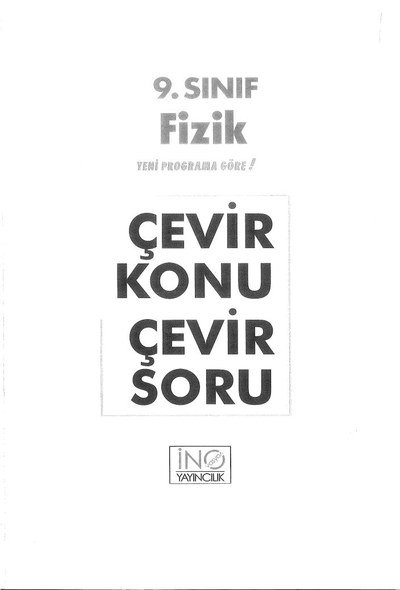 ÇEVİR KONU ÇEVİR SORU FİZİK Fotokopi.SHOP - Öğrencilerin Marketi!