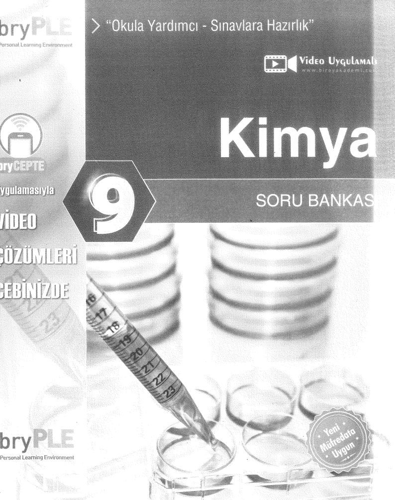 KİMYA SORU BANKASI OKULA YARDIMCI SINAVLARA HAZIRLIK