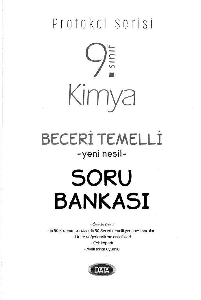 KİMYA BECERİ TEMELLİ YENİ NESİL SORU BANKASI