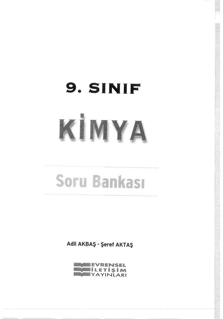 KİMYA SORU BANKASI