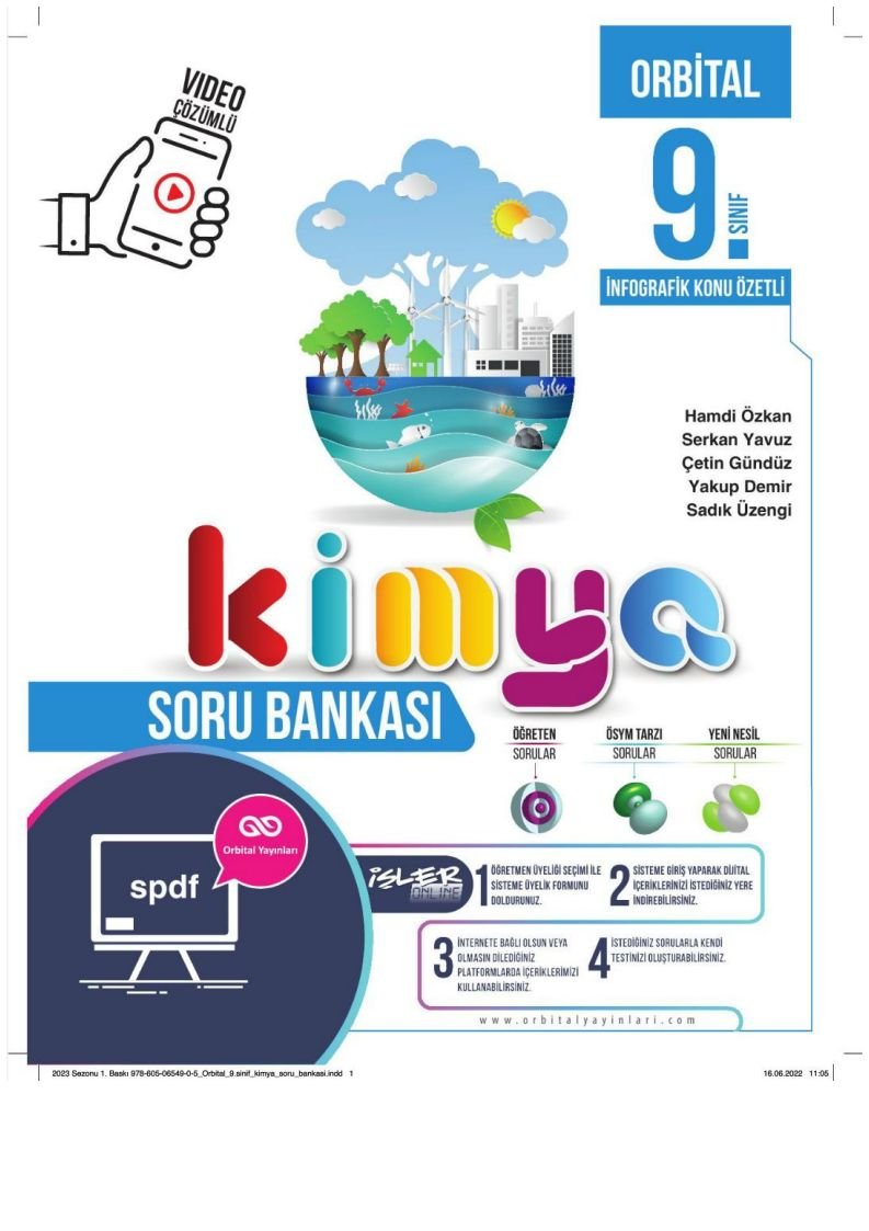 KİMYA SORU BANKASI ORBİTAL İNFOGRAFİK KONU ÖZETLİ
