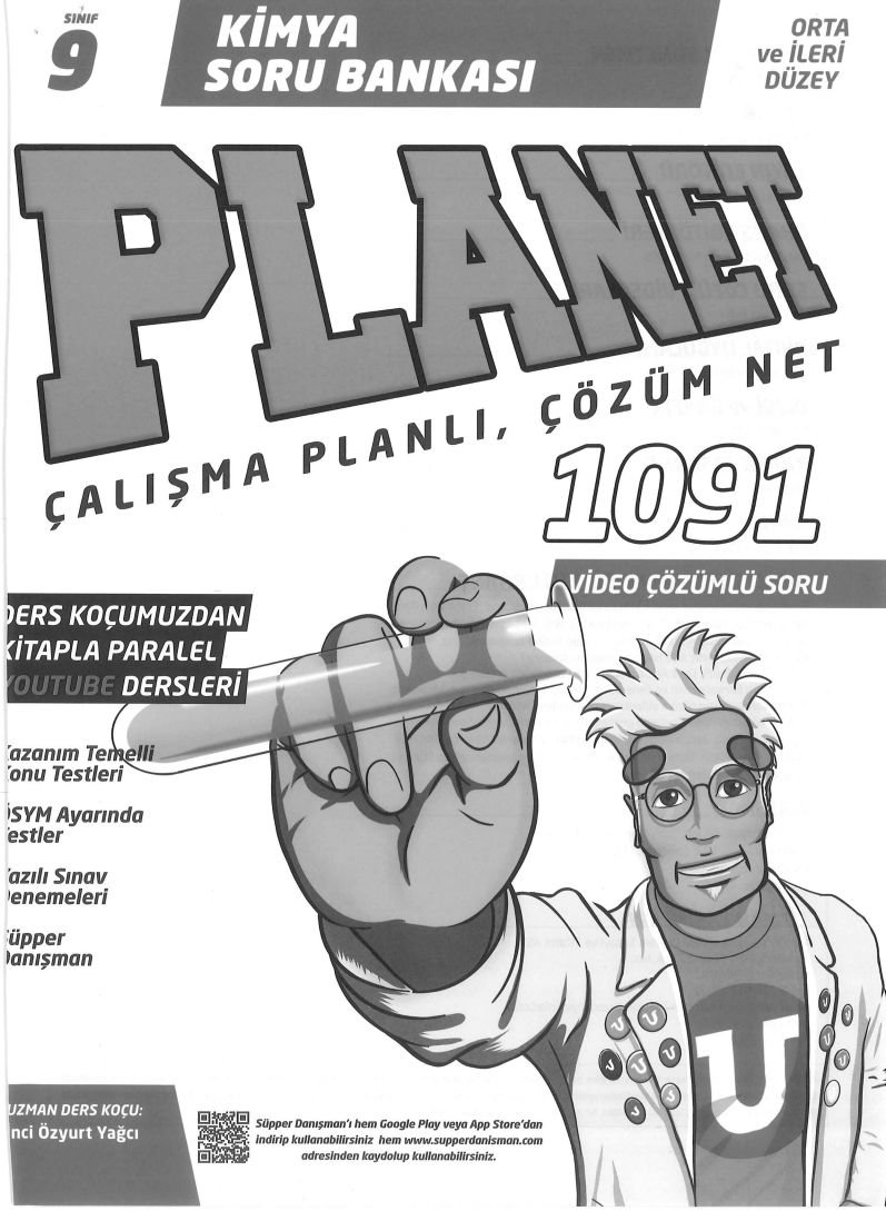 KİMYA SORU BANKASI PLANET 1091 VİDEO ÇÖZÜMLÜ SORU