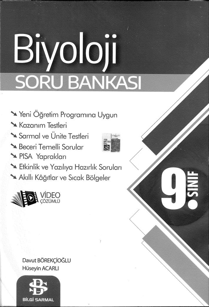 BİYOLOJİ SORU BANKASI VİDEO ÇÖZÜMLÜ