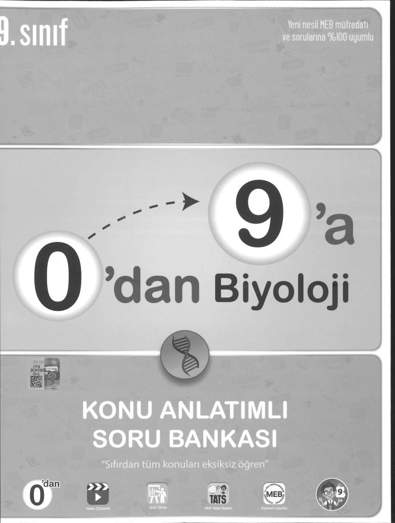 0'DAN 9'A BİYOLOJİ KONU ANLATIMLI SORU BANKASI