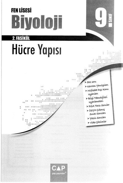 BİYOLOJİ 2. FASİKÜL HÜCRE YAPISI
