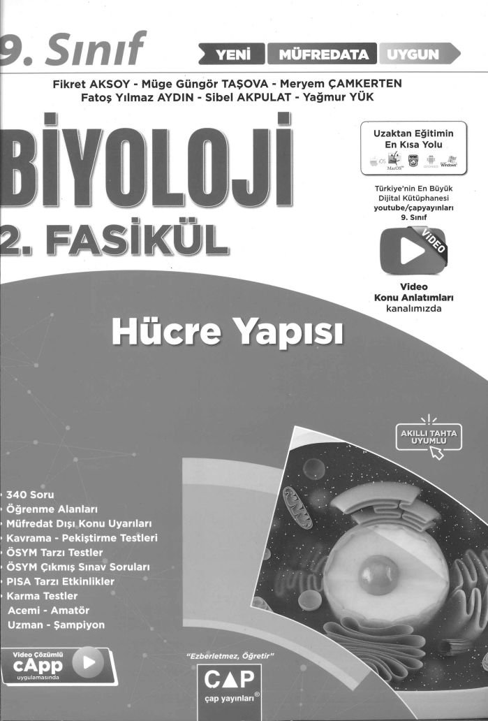BİYOLOJİ 2. FASİKÜL HÜCRE YAPISI