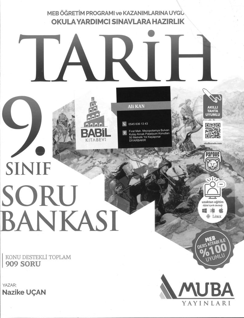 TARİH SORU BANKASI 909 SORU KONU DESTEKLİ