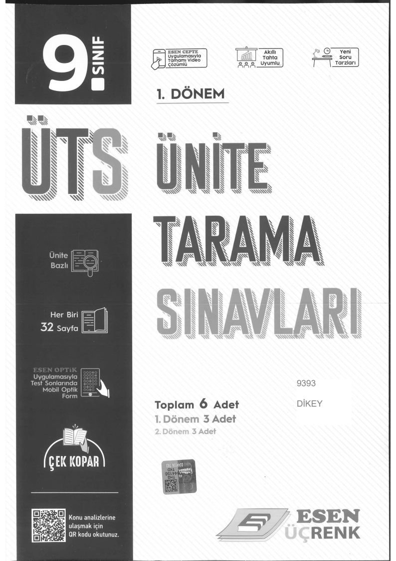 ÜNİTE TARAMA SINAVLARI