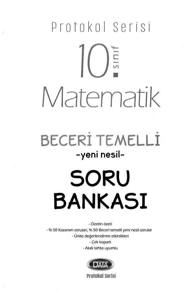 PROTOKOL SERİSİ MATEMATİK BECERİ TEMELLİ YENİ NESİL SORU BANKASI