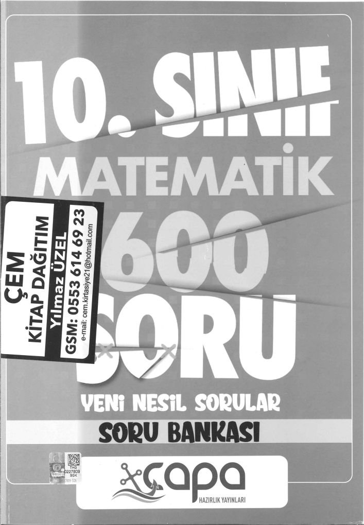 MATEMATİK 600 SORU YENİ NESİL SORULAR SORU BANKASI