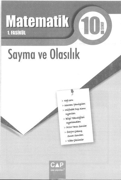 MATEMATİK 1. FASİKÜL SAYMA VE OLASILIK