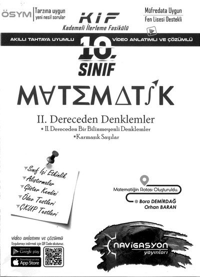 MATEMATİK 2. DERECEDEN DENKLEMLER Fotokopi.SHOP - Öğrencilerin Marketi!