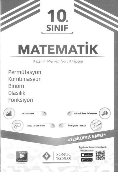 MATEMATİK PERMÜTASYON KOMBİNASYON BİNOM OLASILIK FONKSİYON