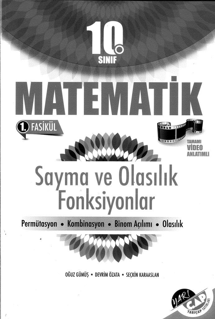 MATEMATİK 1. FASİKÜL SAYMA VE OLASILIK FONKSİYONLAR