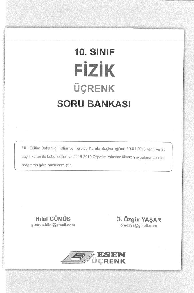 FİZİK ÜÇRENK SORU BANKASI