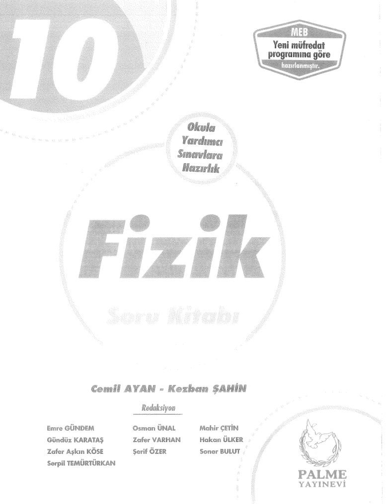 FİZİK SORU KİTABI OKULA YARDIMCI SINAVLARA HAZIRLIK