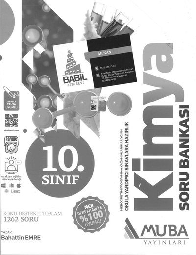 KONU DESTEKLİ TOPLAM 1262 SORU KİMYA