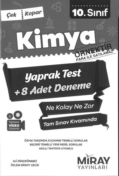 KİMYA YAPRAK TEST +8 ADET DENEME Fotokopi.SHOP - Öğrencilerin Marketi!