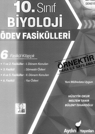 BİYOLOJİ ÖDEV FASİKÜLLERİ 6 FASİKÜL KİTAPÇIK