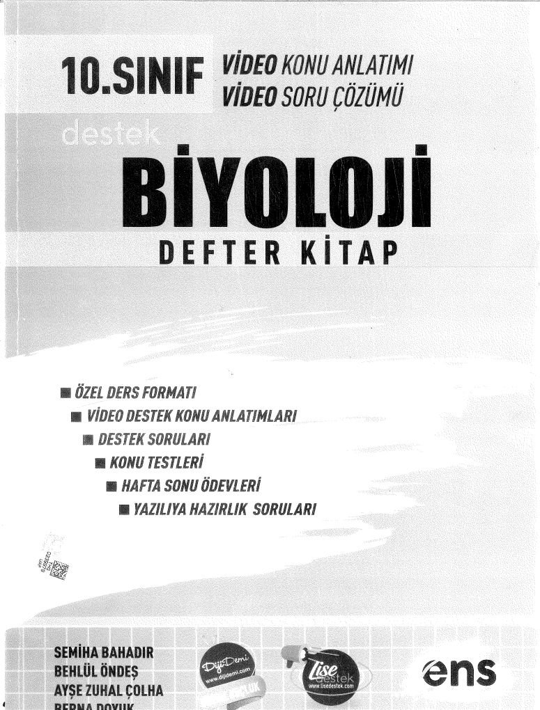BİYOLOJİ DEFTER KİTAP KONU ANLATIMI SORU ÇÖZÜMÜ
