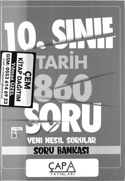 TARİH 860 SORU YENİ NESİL SORULAR SORU BANKASI Fotokopi.SHOP - Öğrencilerin Marketi!