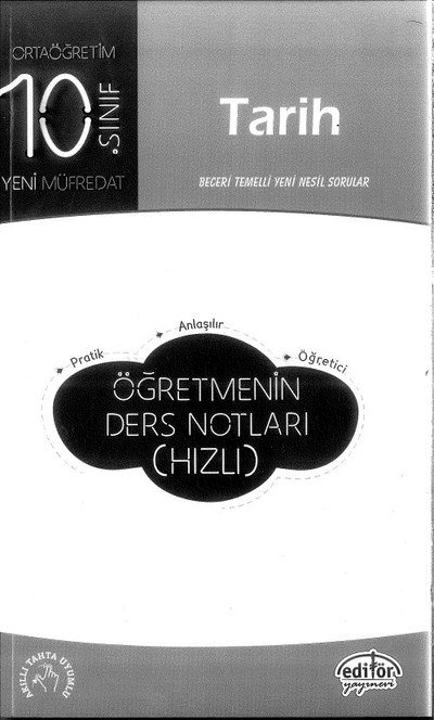 TARİH ÖĞRETMENİN DERS NOTLARI (HIZLI) Fotokopi.SHOP - Öğrencilerin Marketi!
