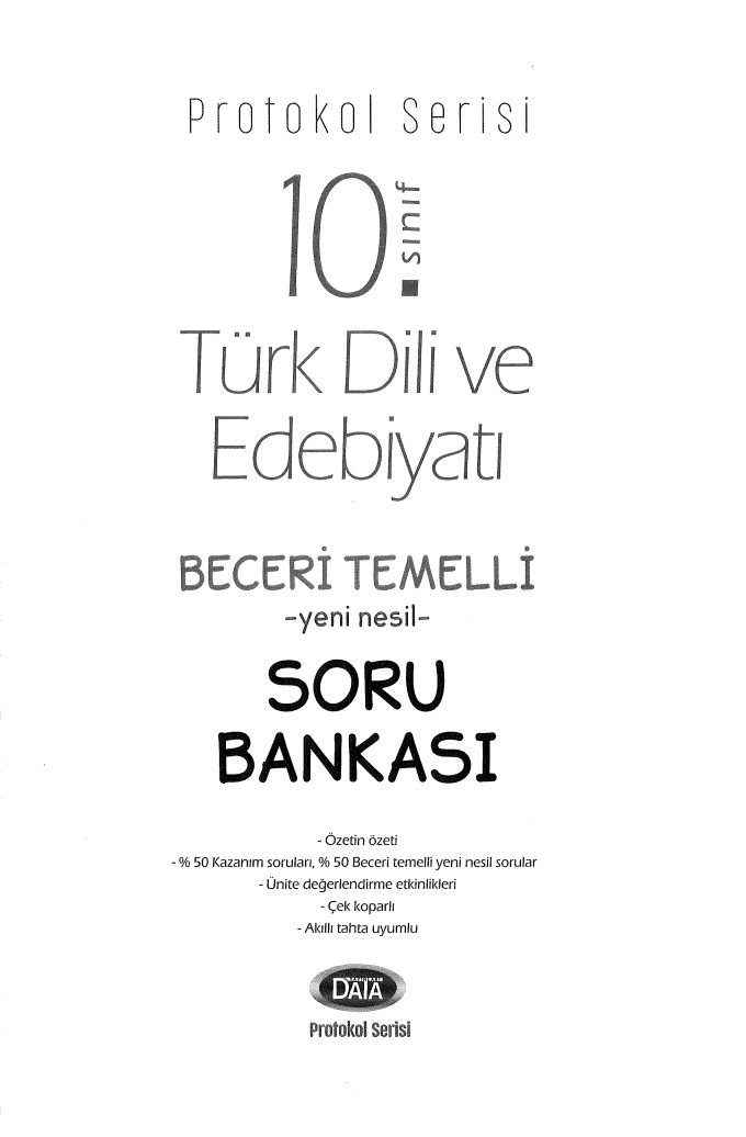 TÜRK DİLİ VE EDEBİYATI BECERİ TEMELLİ YENİ NESİL SORU BANKASI
