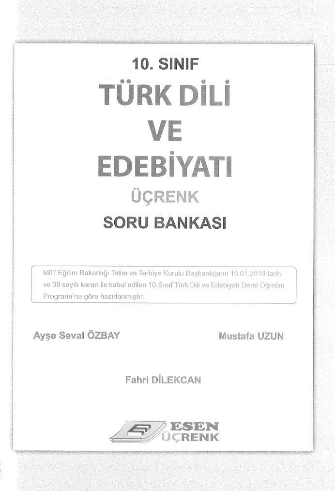 TÜRK DİLİ VE EDEBİYATI ÜÇRENK SORU BANKASI