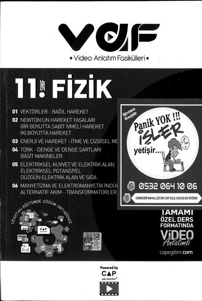FİZİK TAMAMI ÖZEL DERS FORMATINDA VİDEO ANLATIMLI