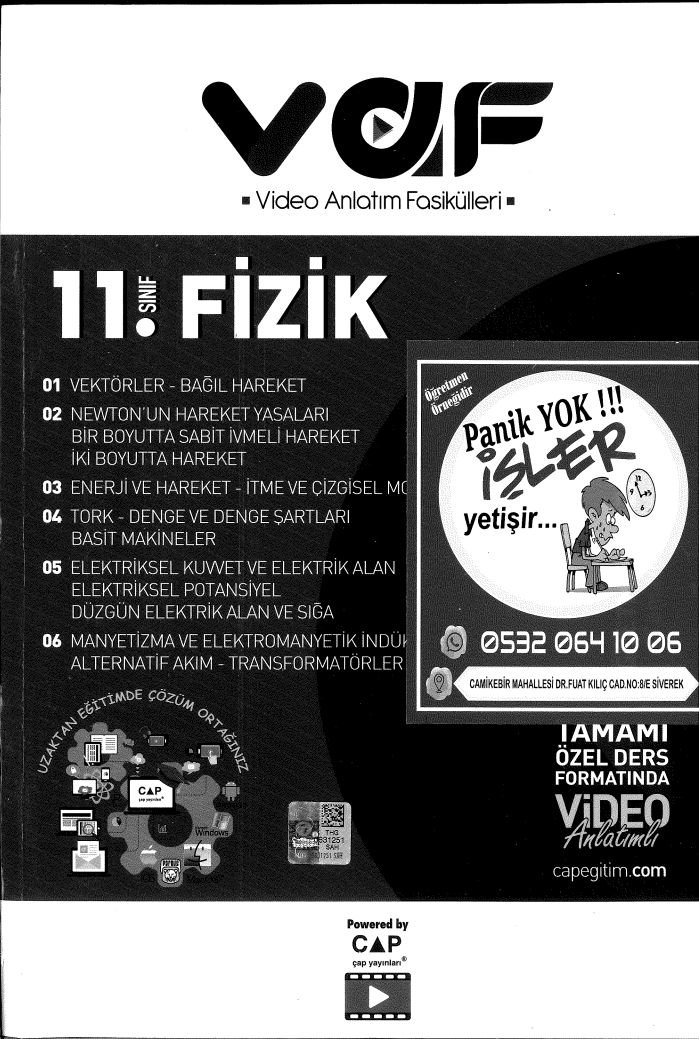 FİZİK TAMAMI ÖZEL DERS FORMATINDA VİDEO ANLATIMLI