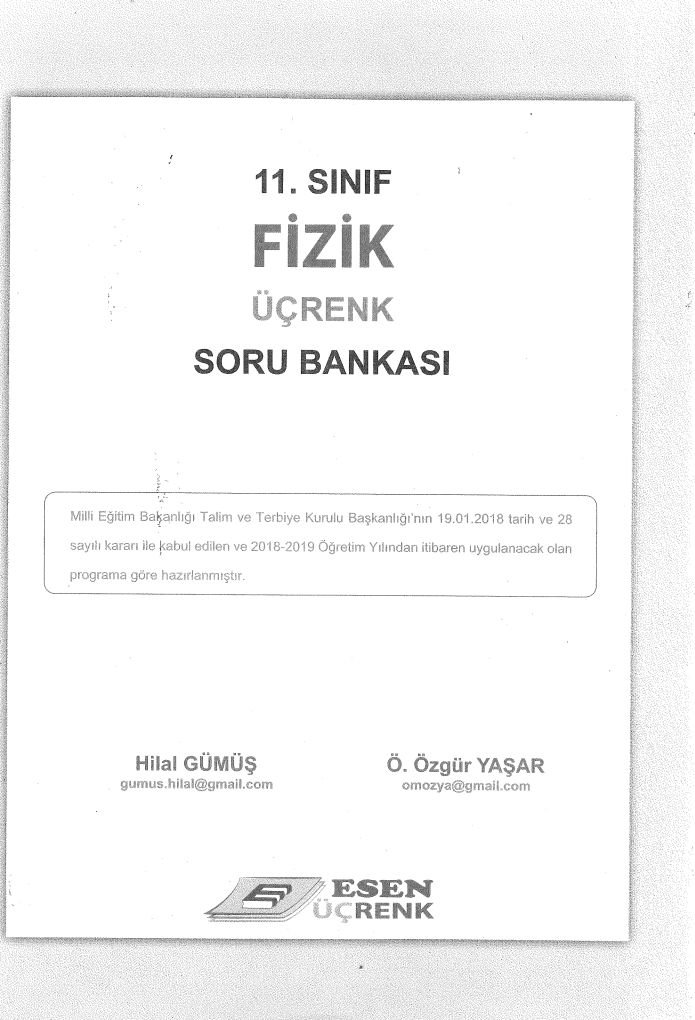 FİZİK ÜÇRENK SORU BANKASI