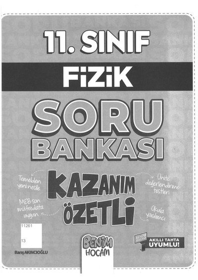 FİZİK SORU BANKASI KAZANIM ÖZETLİ BENİM HOCAM Fotokopi.SHOP - Öğrencilerin Marketi!