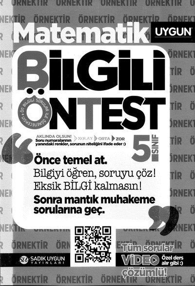 MATEMATİK BİLGİLİ ÖNTEST Fotokopi.SHOP - Öğrencilerin Marketi!