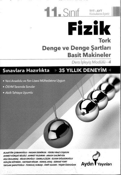 FİZİK TORK DENGE VE DENGE ŞARTLARI BASİT MAKİNELER