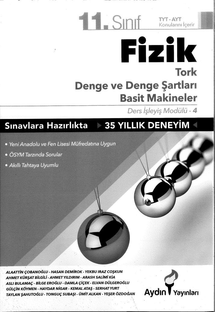 FİZİK TORK DENGE VE DENGE ŞARTLARI BASİT MAKİNELER