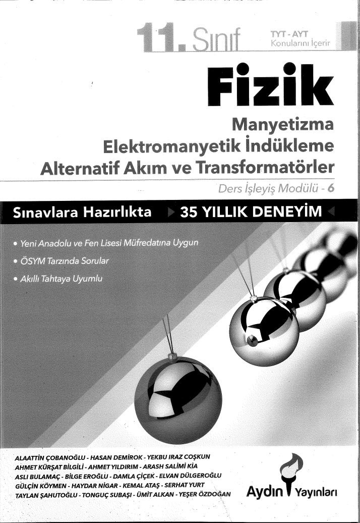 FİZİK MANYETİZMA ELEKTROMANYETİK İNDÜKLEME ALTERNATİF AKIL VE TANSFORMATÖRLER