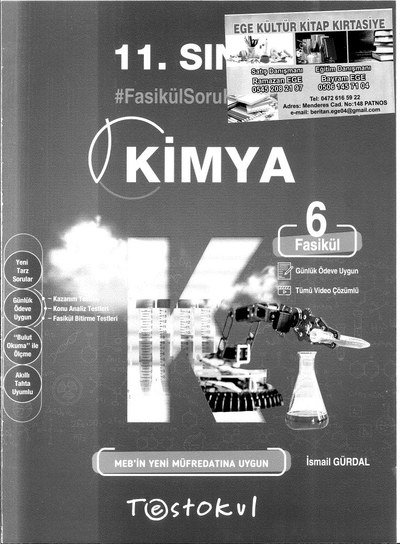 KİMYA FASİKÜL SORU KİTABI Fotokopi.SHOP - Öğrencilerin Marketi!