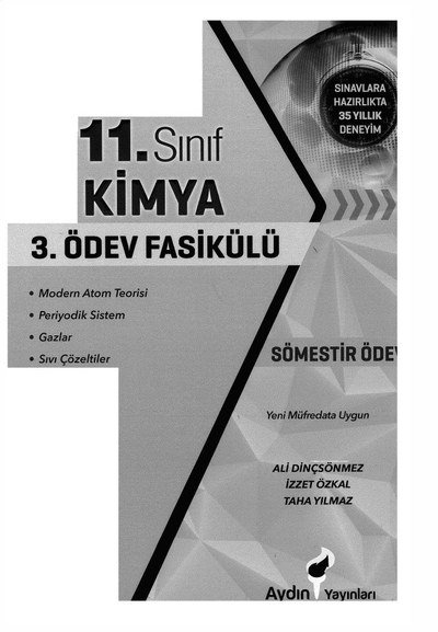 KİMYA 3. ÖDEV FASİKÜLÜ