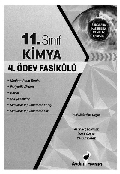 KİMYA 4. ÖDEV FASİKÜLÜ