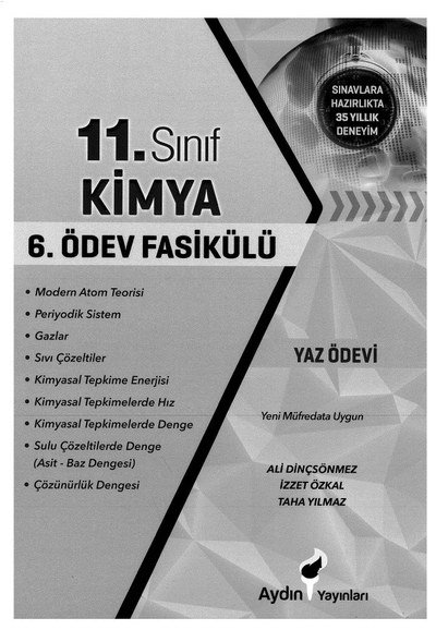 KİMYA 6. ÖDEV FASİKÜLÜ