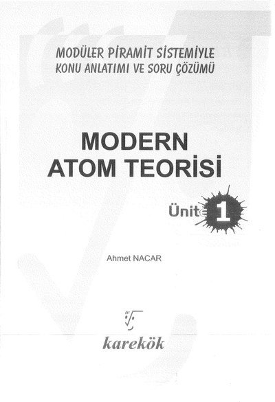 MODERN ATOM TEORİSİ ÜNİT 1