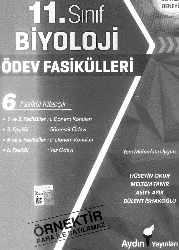 BİYOLOJİ ÖDEV FASİKÜLLERİ 6 FASİKÜL KİTAPÇIK