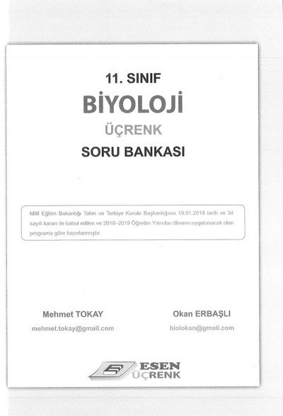 BİYOLOJİ ÜÇRENK SORU BANKASI Fotokopi.SHOP - Öğrencilerin Marketi!