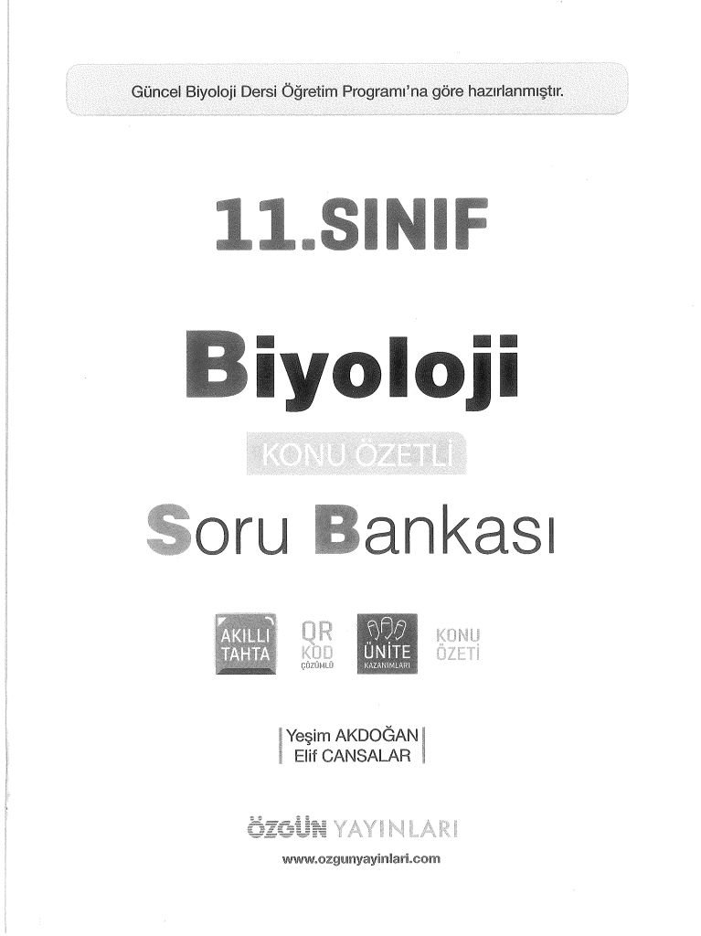 BİYOLOJİ KONU ÖZETLİ SORU BANKASI