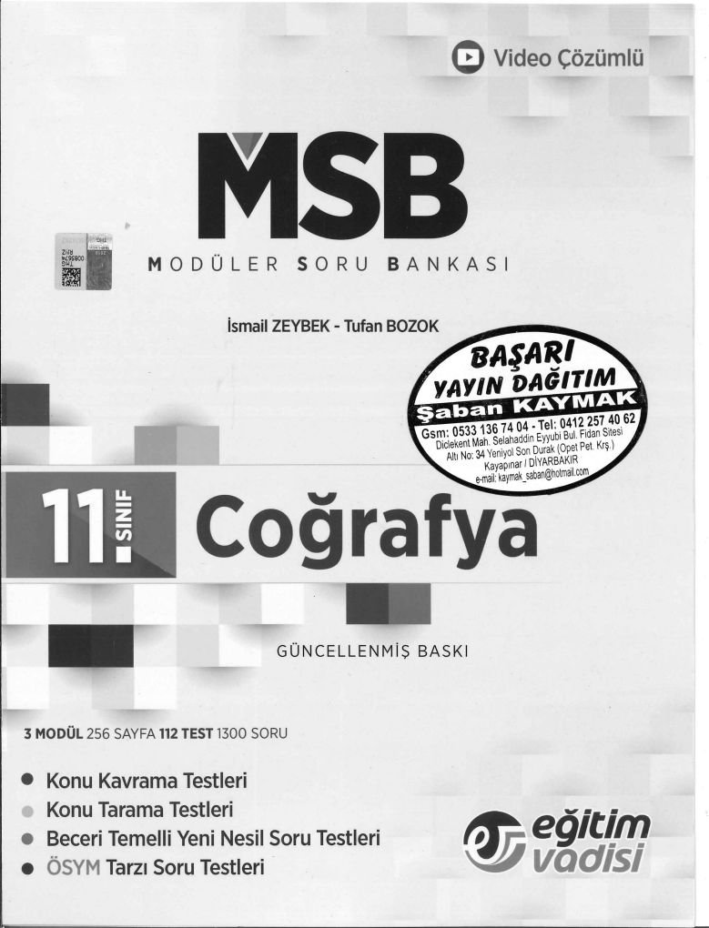MODÜLER SORU BANKASI COĞRAFYA GÜNCELLENMİŞ BASKI